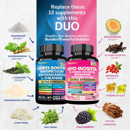 BazeecTM Cortisol and Myo-Inositol All-in-One Supplement