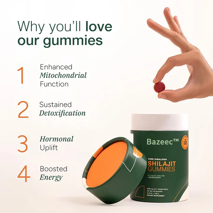 BazeecTM Pure Himalayan Shilajit Gummies