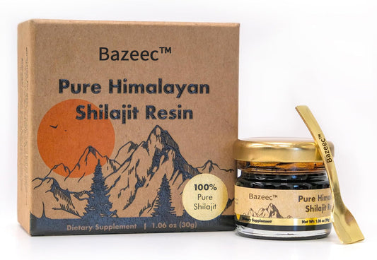 BazeecTM Pure Himalayan Shilajit Resin | 85+ Trace Minerals & Fulvic Acid | 3rd Party Lab Tested Edible Supplement