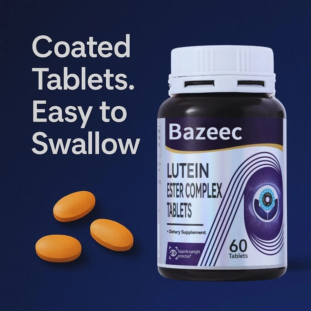 BazeecTM Blueberry Lutein Ester Complex Tablets – Vision Protection + Zeaxanthin, 60 Tablets