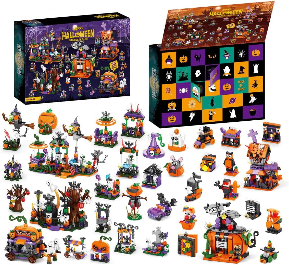 🎃Halloween Advent Calendar - DIY Building Blocks Assembly Kits