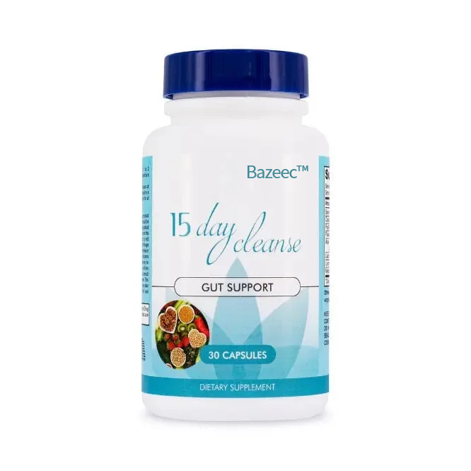 15-day cleanse - Gut and Colon Support | Caffeine Free | Advanced Formula with Senna, Cascara Sagrada, & Psyllium Husk | Non-GMO | Made in USA