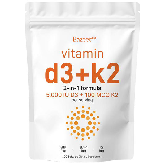 BazeecTM Vitamin D3 K2 Supplement Softgels 5000IU