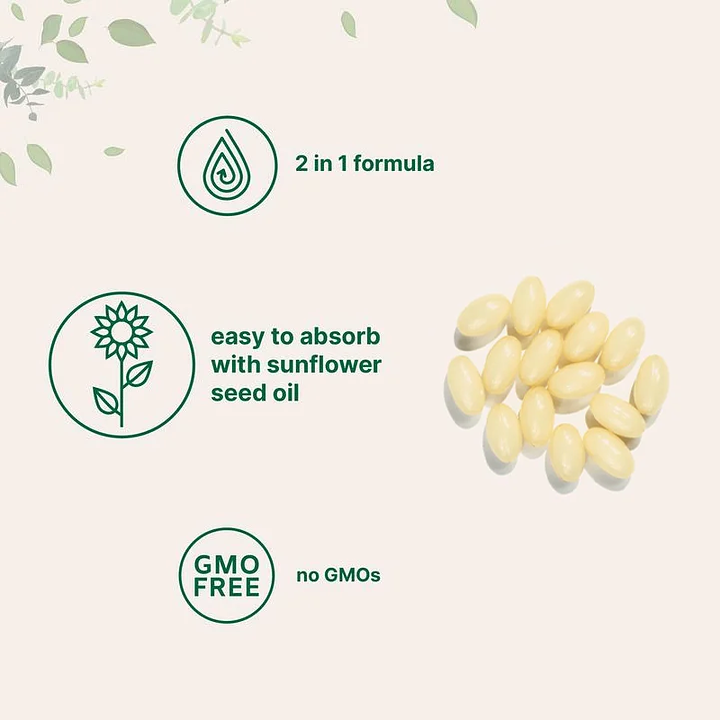 BazeecTM Vitamin D3 K2 Supplement Softgels 5000IU