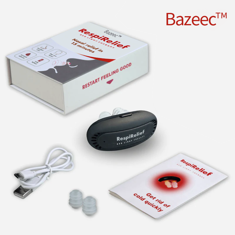 BazeecTM RespiRelief Red Light Nasal Therapy Instrument