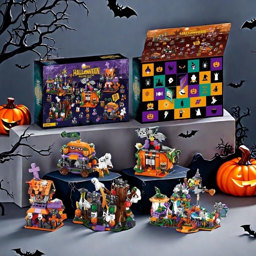 🎃Halloween Advent Calendar - DIY Building Blocks Assembly Kits