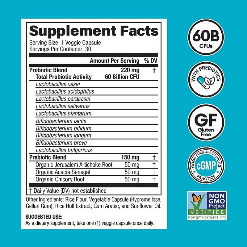 Digestive Enzymes 60ct  + 60B Probiotic 30ct | Value Digestive Bundle