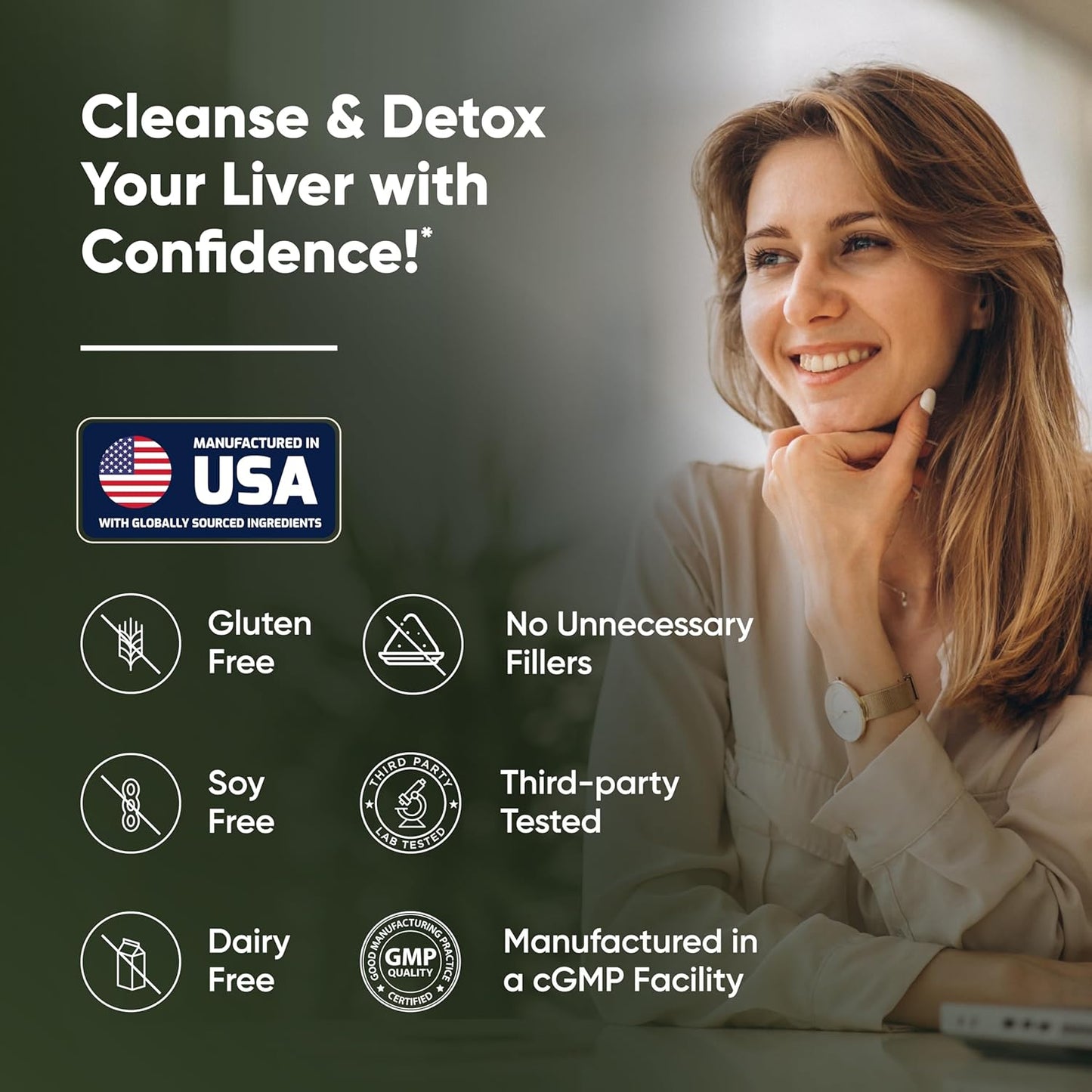 Liver Renew Cleanse Detox, Repair & Support |70 Capsules| 1 Month+ Supply (Pack of 1)| Herbal Supplement for Liver Health| Milk Thistle Dandelion Root with 9 Minerals - pzh