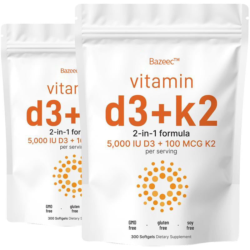 BazeecTM Vitamin D3 K2 Supplement Softgels 5000IU