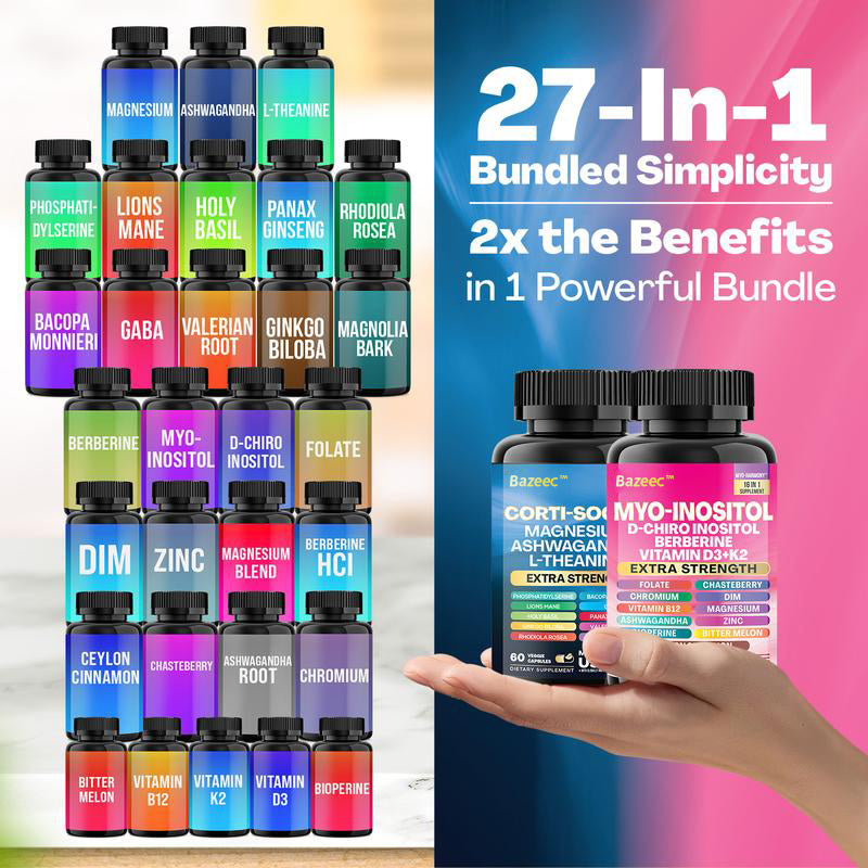 BazeecTM Cortisol and Myo-Inositol All-in-One Supplement