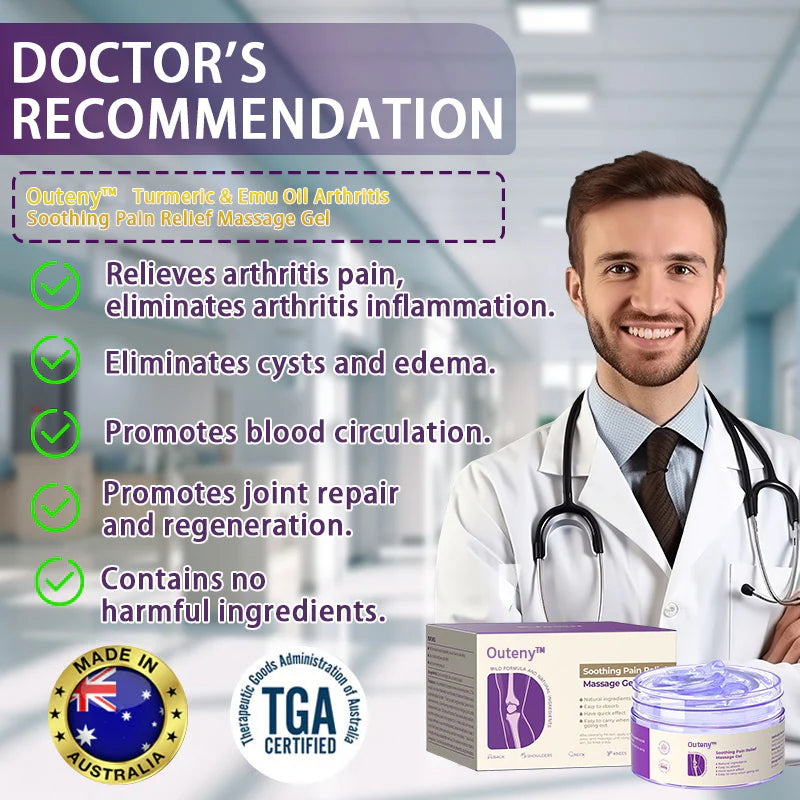 ✅Official Store: OutenyTM Turmeric & Emu Oil Arthritis Soothing Pain Relief Massage Gel 👨‍⚕️Australian Osteopathic Association (AOA)Approved