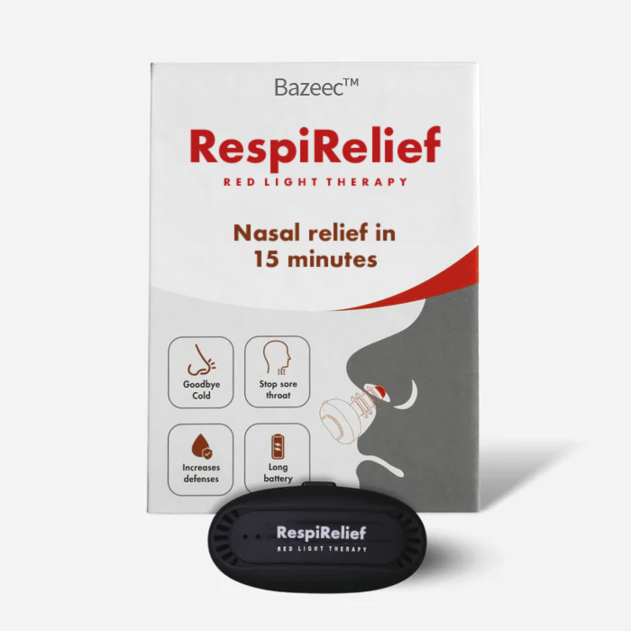 BazeecTM RespiRelief Red Light Nasal Therapy Instrument